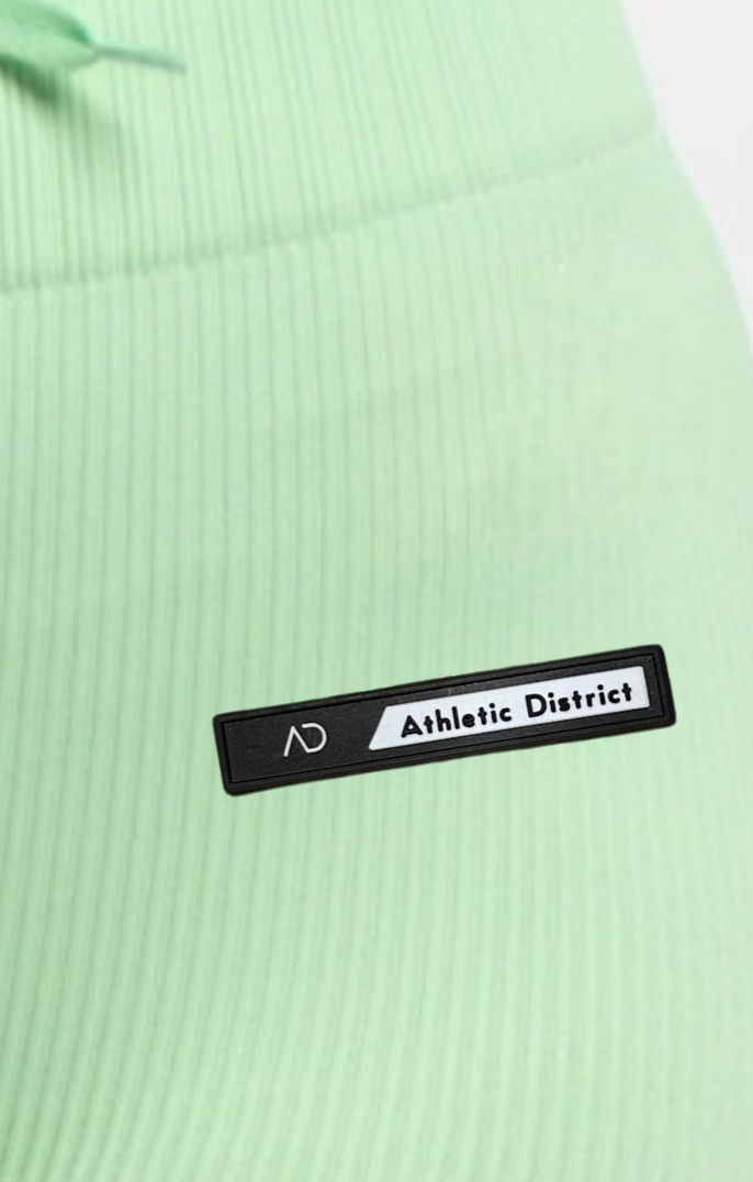 ATHLETIC DISTRICT - bequeme Ripp Sportleggins Seamless - Hellgrün