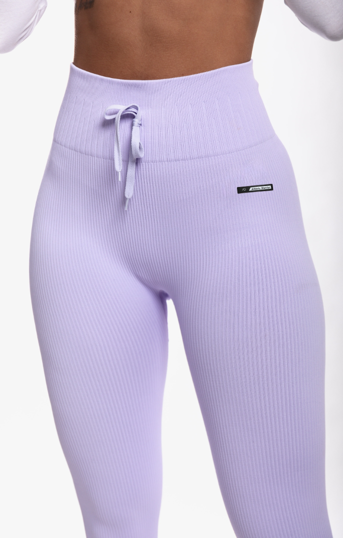 ATHLETIC DISTRICT - bequeme Ripp Sportleggins Seamless- Pastell Lila