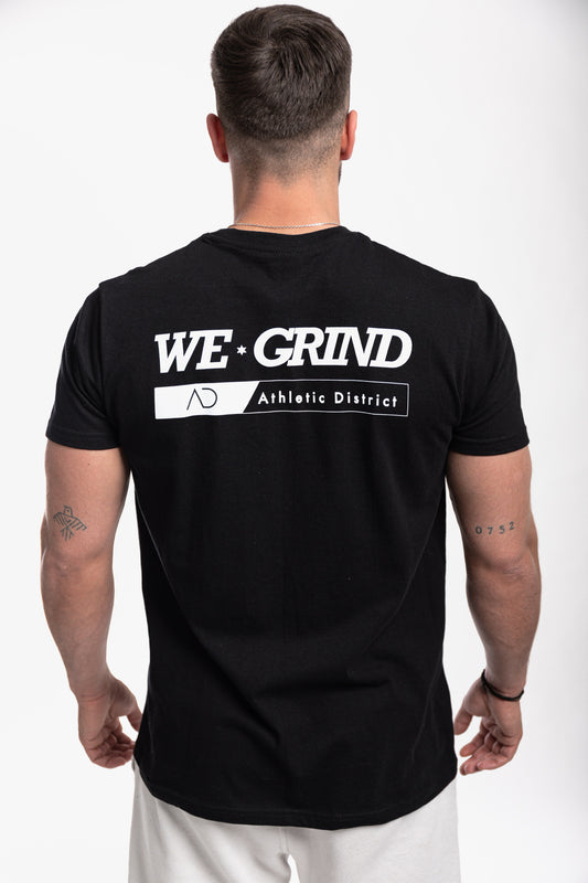 Athletic District - WE GRIND Kollektion - Muskel Fit Premium T-Shirt black white print