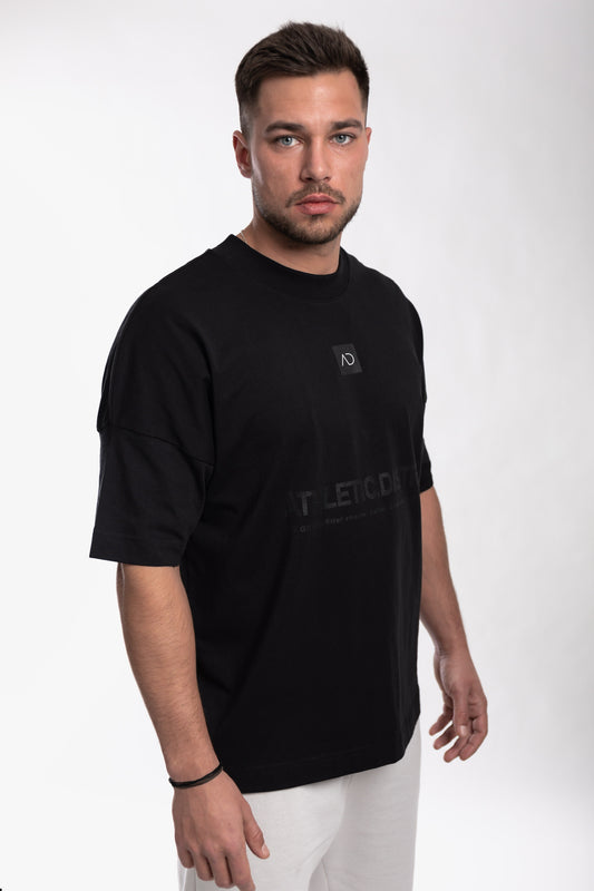 Athletic District - WE GRIND Kollektion - Organic Oversize T-Shirt-black on black