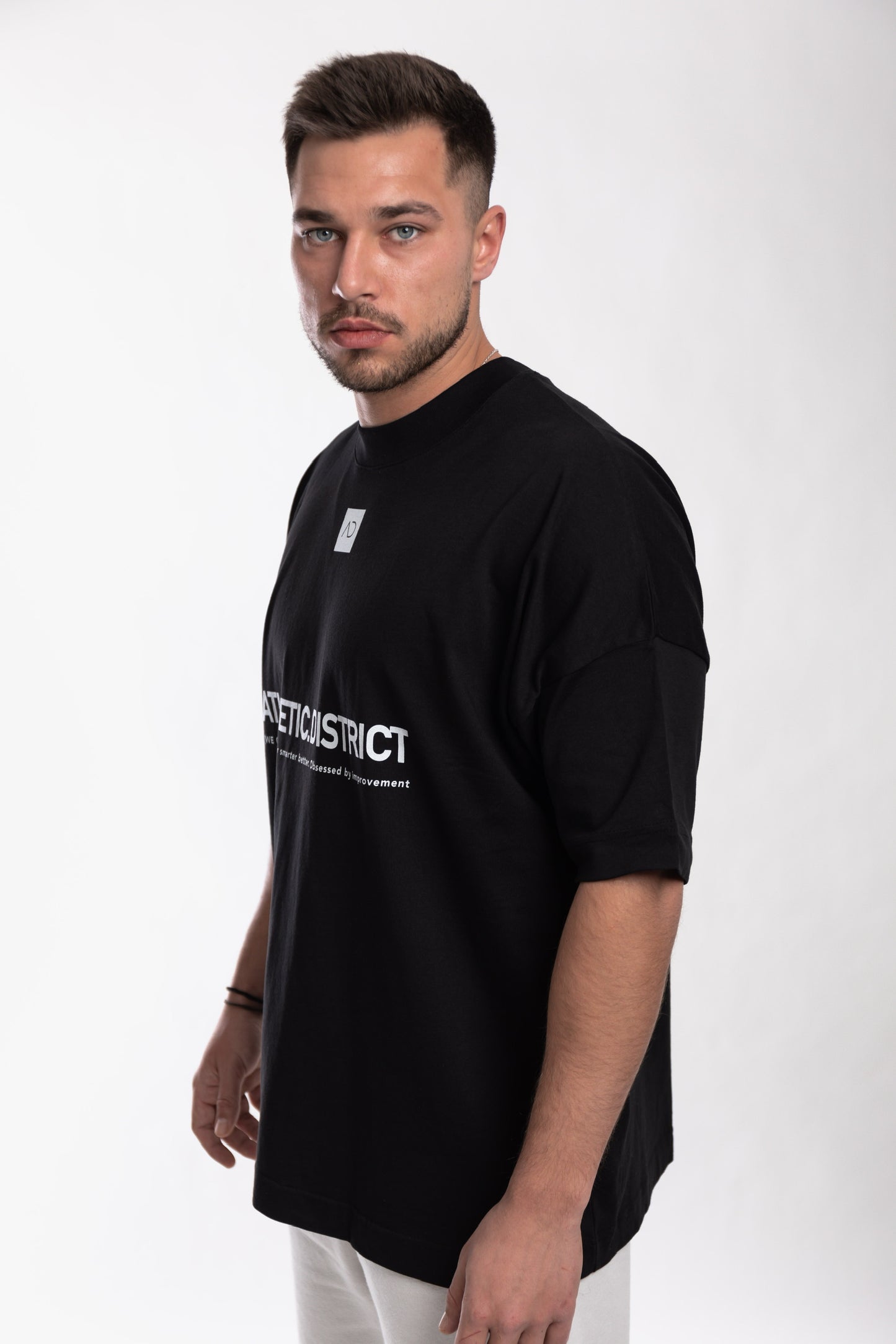 Athletic District - WE GRIND Kollektion - Organic Oversize T-Shirt-black grey print