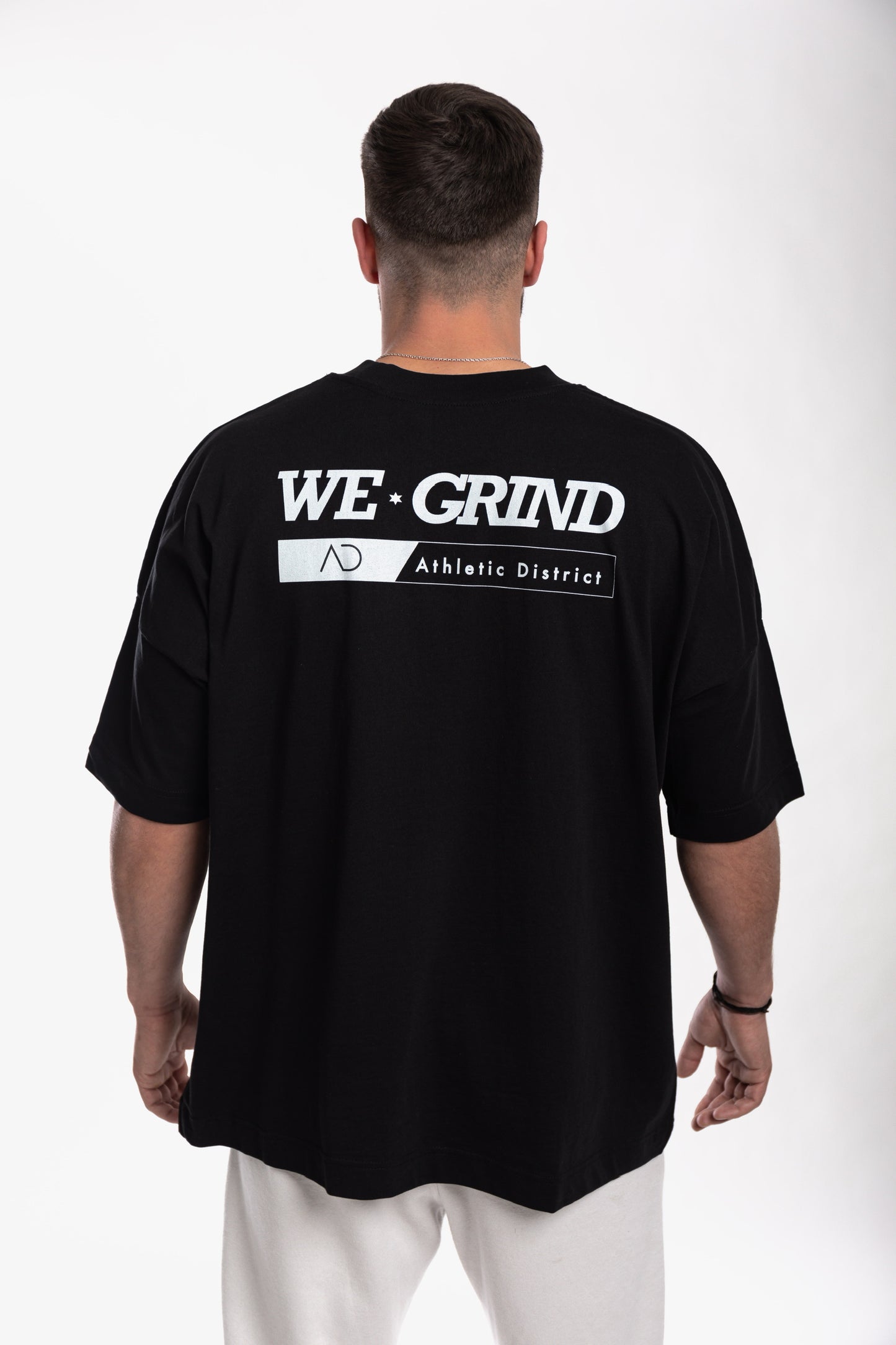Athletic District - WE GRIND Kollektion - Organic Oversize T-Shirt-black grey print
