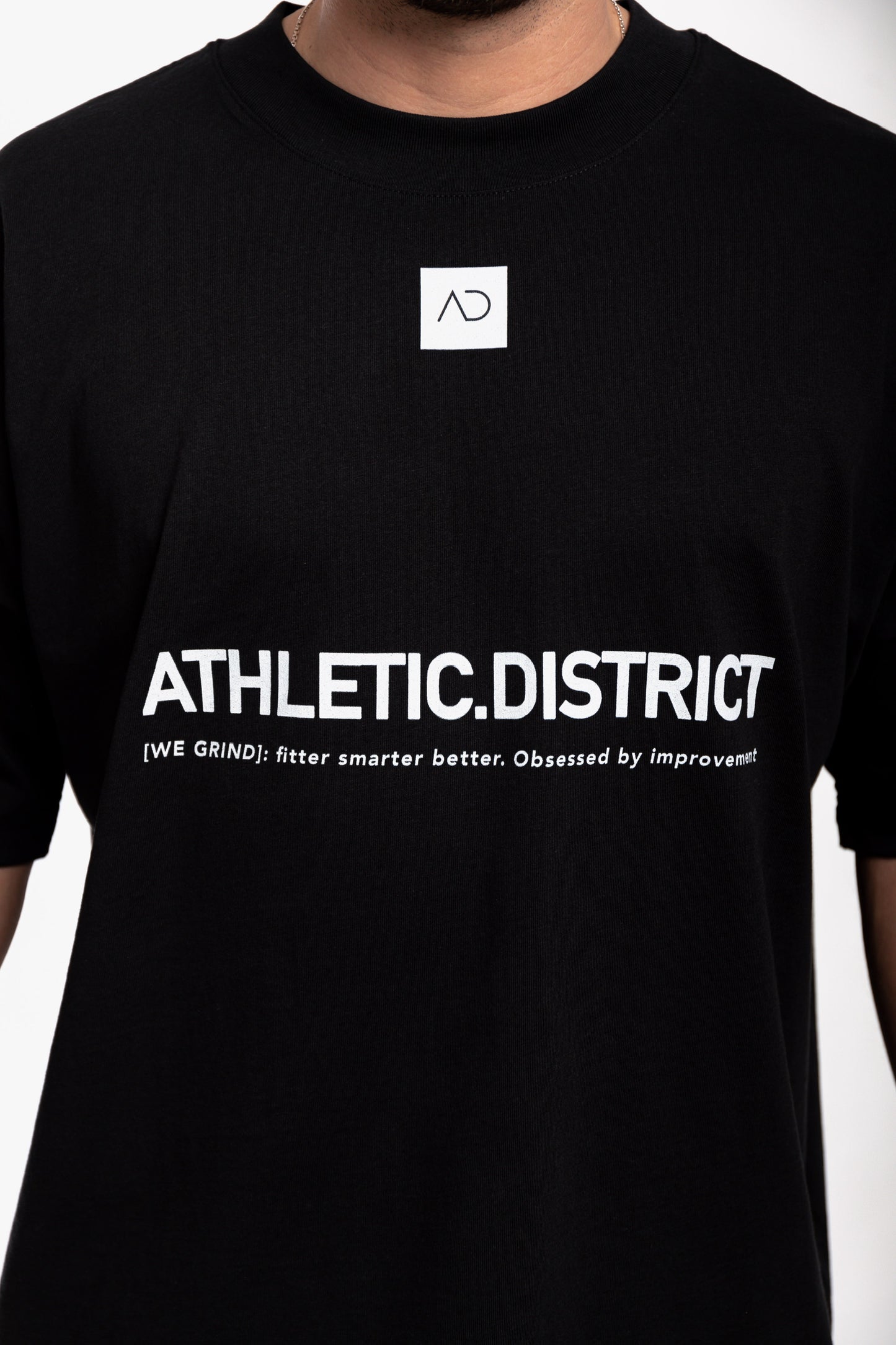 Athletic District - WE GRIND Kollektion - Organic Oversize T-Shirt-black grey print