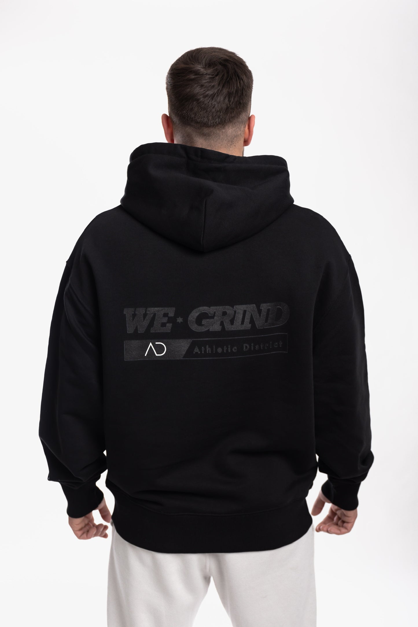 Athletic District - WE GRIND Kollektion - Organic Oversized Hoodie - black on black