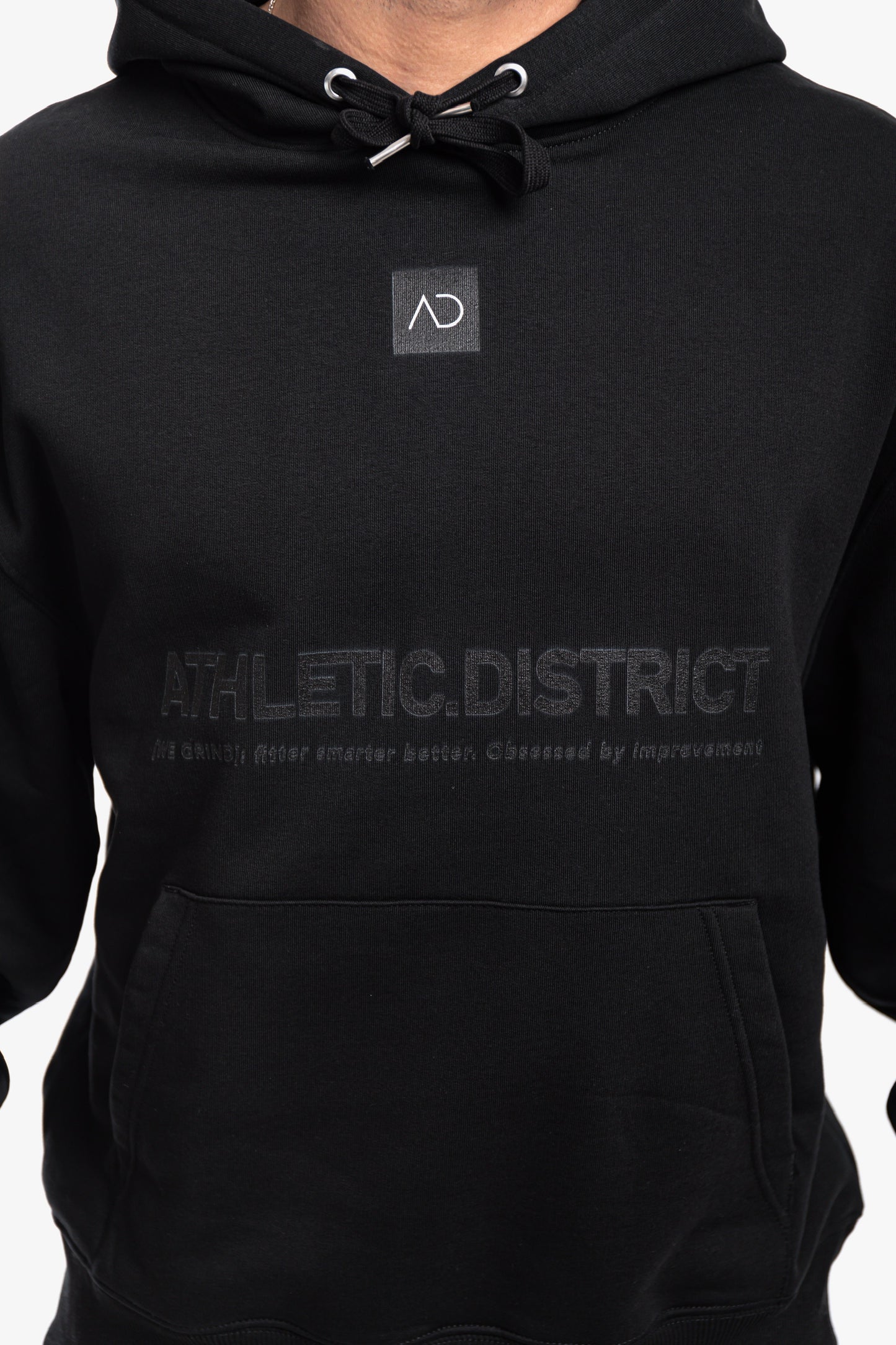 Athletic District - WE GRIND Kollektion - Organic Oversized Hoodie - black on black