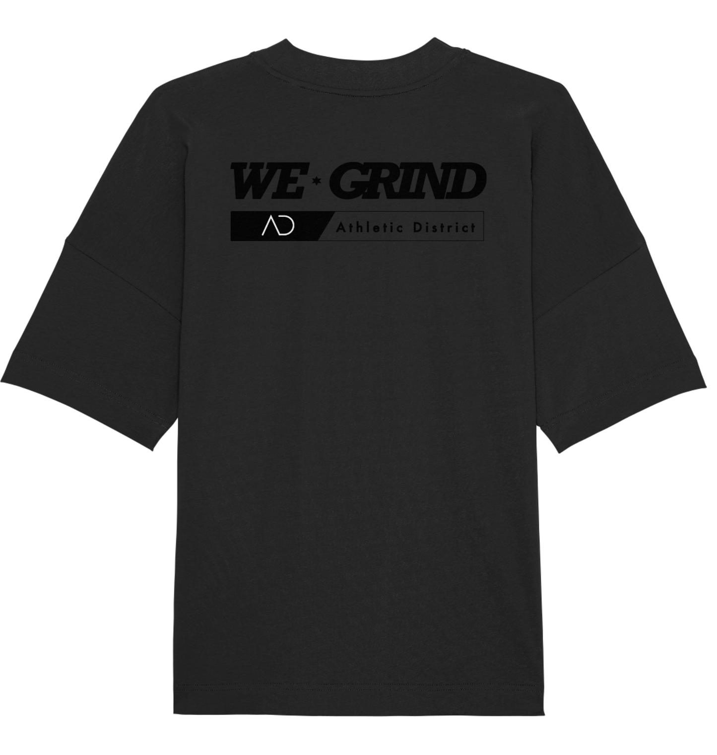 Athletic District - WE GRIND Kollektion - Organic Oversize T-Shirt-black on black
