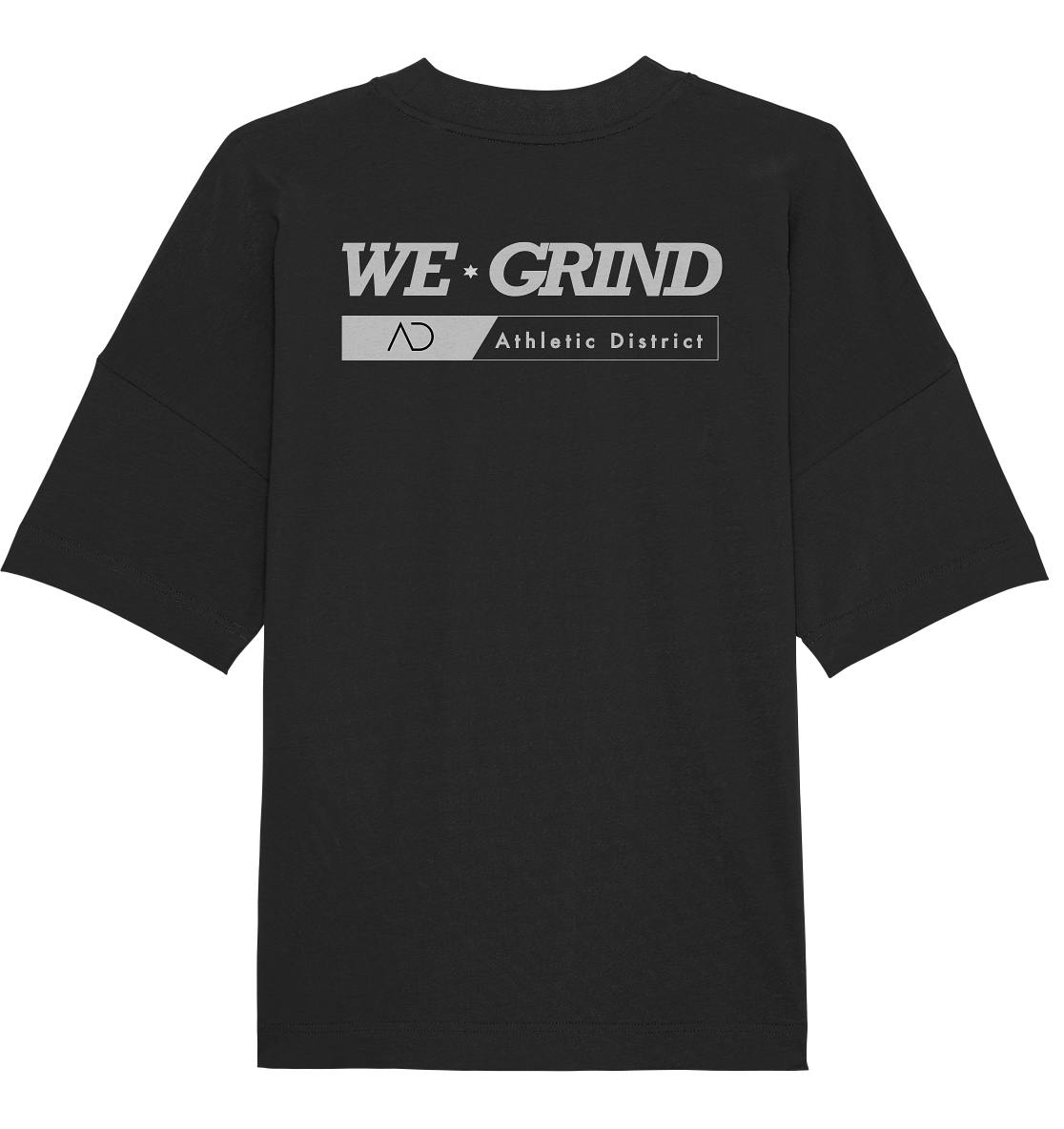Athletic District - WE GRIND Kollektion - Organic Oversize T-Shirt-black grey print