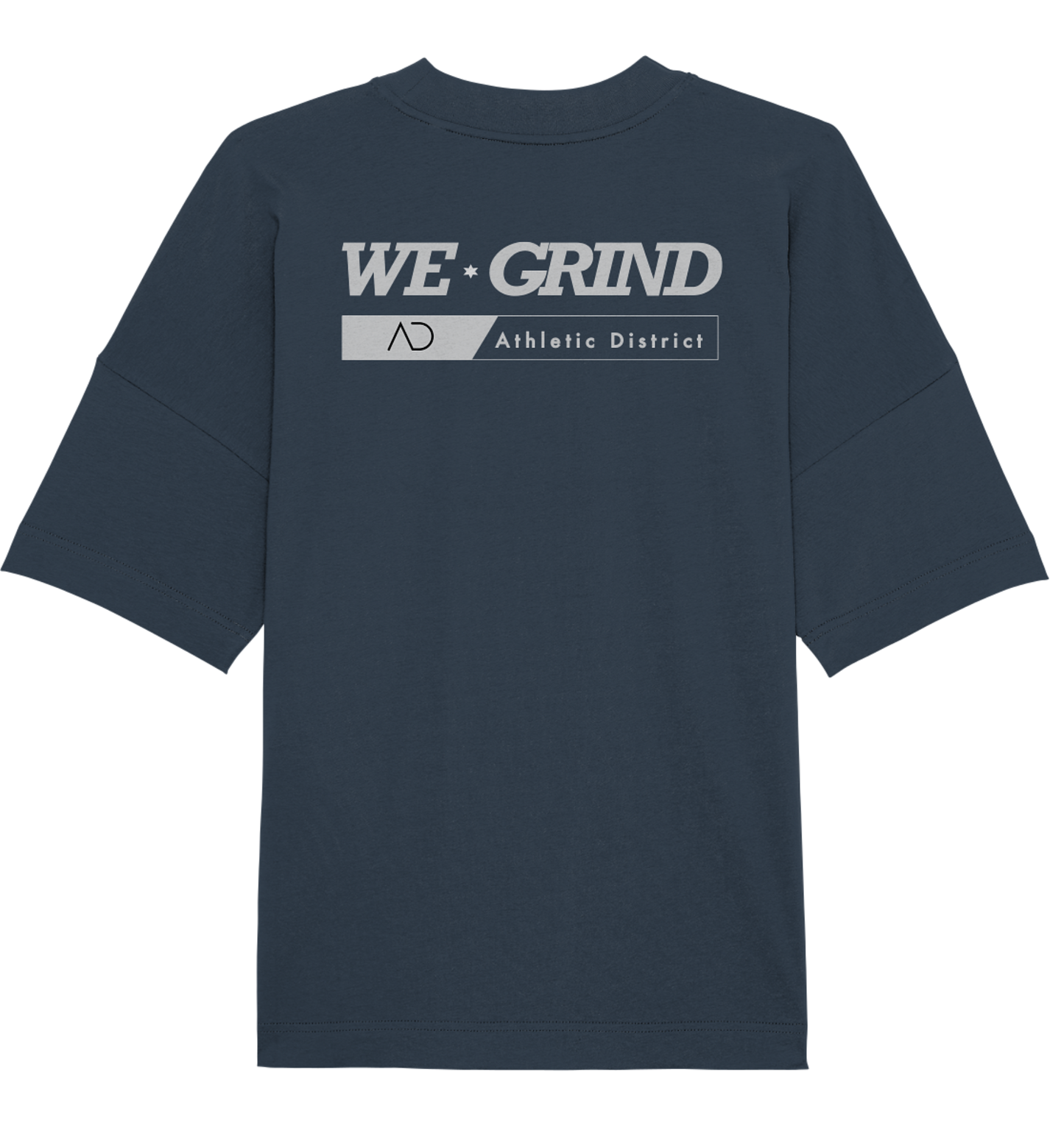 Athletic District - WE GRIND Kollektion - Organic Oversize T-Shirt - dark blue grey print